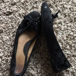 Coach Black Josie Flats size 7